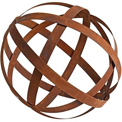 ESTEXO Edelrost Dekokugel Rostkugel Gartenkugel Kugel Metallband Bandeisen Gartendeko Rost Metall 40 cm ESTEXO Edelrost Dekokugel Rostkugel Gartenkugel Kugel Metallband Bandeisen Gartendeko Rost Metall 40 cm