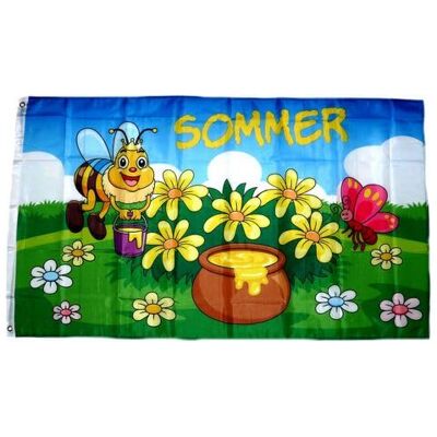 FahnenMax Fahne Flagge Sommer Biene Honig 90 x 150 cm FahnenMax Fahne Flagge Sommer Biene Honig 90 x 150 cm