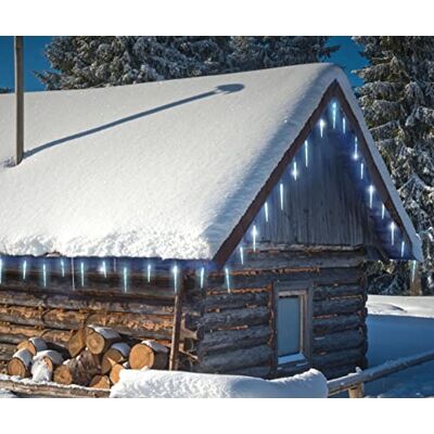 Spetebo XXL Eiszapfen Lichterkette kalt weiß mit Timer 6,9 m / 72 LED Garten Deko Beleuchtung mit 8 Funktionen Weihnachten Advent Winter Dekoration für Außen Spetebo XXL Eiszapfen Lichterkette kalt weiß mit Timer 6,9 m / 72 LED Garten Deko Beleuchtung mit 8 Funktionen Weihnachten Advent Winter Dekoration für Außen