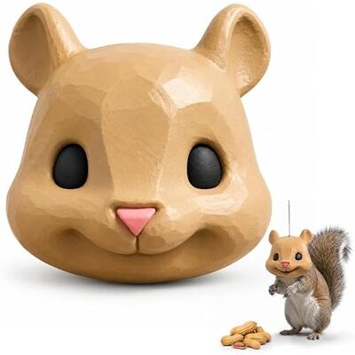 Generic Großer Eichhörnchen-Futterspender mit Kopf Hängender Futterspender Lustiger Tierkopf-Erdnussspender für Eichhörnchen Hängender Futtertrog für den Garten perfekt für Terrasse Patio Deko Generic Großer Eichhörnchen-Futterspender mit Kopf Hängender Futterspender Lustiger Tierkopf-Erdnussspender für Eichhörnchen Hängender Futtertrog für den Garten perfekt für Terrasse Patio Deko