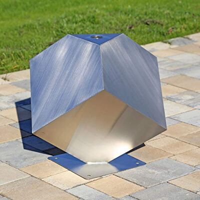 CLGarden Edelstahl Element Würfel stehend Skulptur für Garten Deko DIY Springbrunnen CLGarden Edelstahl Element Würfel stehend Skulptur für Garten Deko DIY Springbrunnen