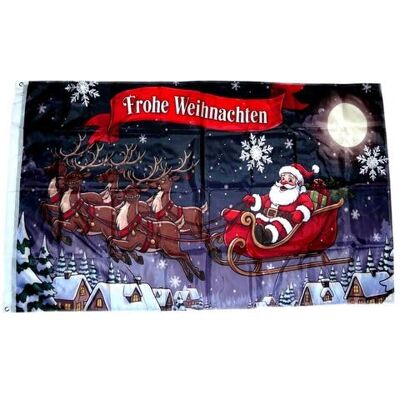 FahnenMax Fahne/Flagge Frohe Weihnachten Rentiere schwarz 90 x 150 cm FahnenMax Fahne/Flagge Frohe Weihnachten Rentiere schwarz 90 x 150 cm