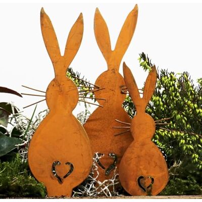 Storm Gartenstecker Osterhasen 3er Set 2 große Hasen und 1 Kleiner Hase für die Osterdekoration Storm Gartenstecker Osterhasen 3er Set 2 große Hasen und 1 Kleiner Hase für die Osterdekoration