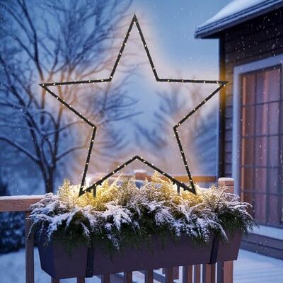 Spetebo LED Metall Gartenstecker Stern 60 cm Weihnachtsstern mit 150 LED beleuchtet Advent Winter Garten Outdoor Deko Beleuchtung warm weiß mit Erdspieß Spetebo LED Metall Gartenstecker Stern 60 cm Weihnachtsstern mit 150 LED beleuchtet Advent Winter Garten Outdoor Deko Beleuchtung warm weiß mit Erdspieß