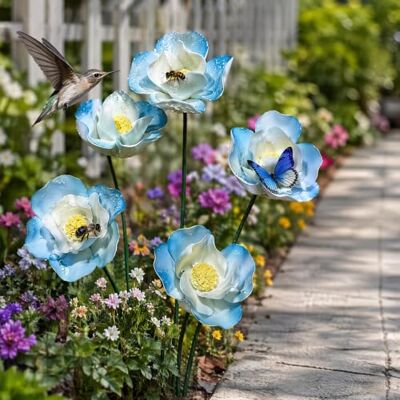 Generic Handgefertigter Metall-Blumen-Gartenstecker für Vogelbad, Keramik-Bienenbad Deko-Schale fürs Zuhause: stilvolle Metall-Blumenornamente für Garten, Terrasse & Außenbereich – ideal als Vogelbad Generic Handgefertigter Metall-Blumen-Gartenstecker für Vogelbad, Keramik-Bienenbad Deko-Schale fürs Zuhause: stilvolle Metall-Blumenornamente für Garten, Terrasse & Außenbereich – ideal als Vogelbad