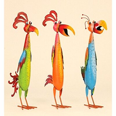 Geschenkestadl Riesen Metall Figur exotischer bunter Vogel 51cm bis 53cm Garten Dekoration Vogel Vogelscheuche Geschenkestadl Riesen Metall Figur exotischer bunter Vogel 51cm bis 53cm Garten Dekoration Vogel Vogelscheuche