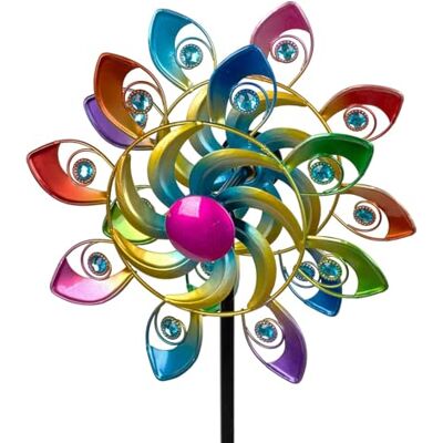 formano Buntes Windrad Pfauenauge Garten Metall Windspiel Windmühle 109 cm Gartendeko Blumenstecker Taubenabwehr Vogelabwehr Gartenfigur Dekoration Außen Windspiel Metall-Blume formano Buntes Windrad Pfauenauge Garten Metall Windspiel Windmühle 109 cm Gartendeko Blumenstecker Taubenabwehr Vogelabwehr Gartenfigur Dekoration Außen Windspiel Metall-Blume