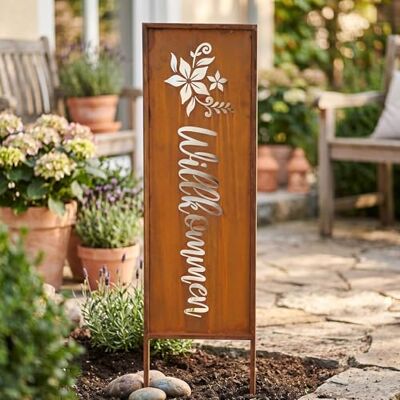 levandeo Gartenstecker Willkommen Rostdeko Metall 83cm Gartenstele Edelrost Beetstecker Blumendeko Rost Gartendeko Eingangsbereich Eisen Braun levandeo Gartenstecker Willkommen Rostdeko Metall 83cm Gartenstele Edelrost Beetstecker Blumendeko Rost Gartendeko Eingangsbereich Eisen Braun