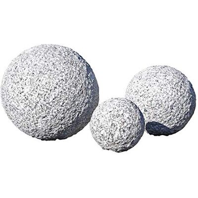 CLGarden Granit Kugeln 3 Massive gestockte Granitkugeln Gartenkugeln 3er Set CLGarden Granit Kugeln 3 Massive gestockte Granitkugeln Gartenkugeln 3er Set