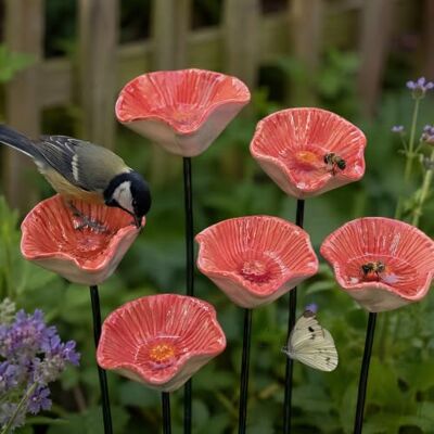 Generic Handgefertigter Metall-Blumen-Gartenstecker für Vogelbad, Keramik-Bienenbad Deko-Schale fürs Zuhause: stilvolle Metall-Blumenornamente für Garten, Terrasse & Außenbereich – ideal als Vogelbad Generic Handgefertigter Metall-Blumen-Gartenstecker für Vogelbad, Keramik-Bienenbad Deko-Schale fürs Zuhause: stilvolle Metall-Blumenornamente für Garten, Terrasse & Außenbereich – ideal als Vogelbad