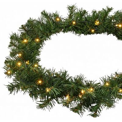 Spetebo Weihnachtsgirlande 270 cm mit Lichterkette batteriebetrieben Künstliche Tannengirlande mit 35 LED warmweiß beleuchtet mit Timer Garten Deko Girlande Weihnachten Advent Beleuchtung Spetebo Weihnachtsgirlande 270 cm mit Lichterkette batteriebetrieben Künstliche Tannengirlande mit 35 LED warmweiß beleuchtet mit Timer Garten Deko Girlande Weihnachten Advent Beleuchtung