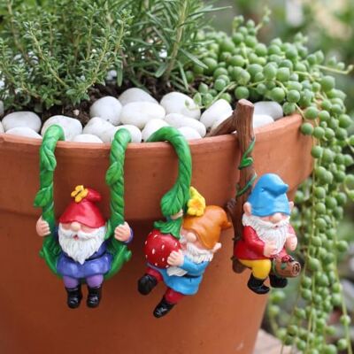 YOFHPT 3er-Set Mini Zwerge Figuren, Gartenzwerge für Außen Lustig, Gartendeko Gartenzwerg, Miniatur Wichtel Garten Hängend, Dekofiguren Garten für Aquarien, Pflanzschalen, Blumentöpfe YOFHPT 3er-Set Mini Zwerge Figuren, Gartenzwerge für Außen Lustig, Gartendeko Gartenzwerg, Miniatur Wichtel Garten Hängend, Dekofiguren Garten für Aquarien, Pflanzschalen, Blumentöpfe
