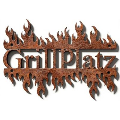 MANOPRANA Gartendeko Rost Grillplatz Rostiges Gartenschild Grill Schild Outdoor Garten, Bar, Terassendeko MANOPRANA Gartendeko Rost Grillplatz Rostiges Gartenschild Grill Schild Outdoor Garten, Bar, Terassendeko
