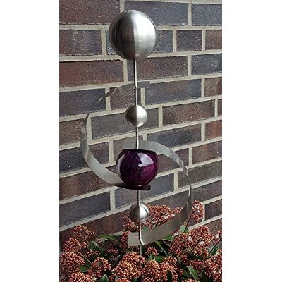 garten-wohnambiente Skulptur Neptun aus Edelstahl 100 cm Gartendekoration Beetstecker Rosenkugel garten-wohnambiente Skulptur Neptun aus Edelstahl 100 cm Gartendekoration Beetstecker Rosenkugel