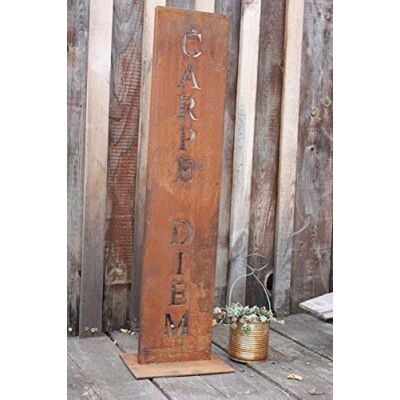 Rostikal Carpe Diem Rost Schild 71 cm Deko für Hauseingang Edelrost Gartendeko Terrasse Rostikal Carpe Diem Rost Schild 71 cm Deko für Hauseingang Edelrost Gartendeko Terrasse