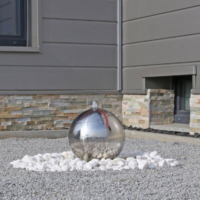 CLGarden Gartenbrunnen ESB3 aus Edelstahl mit 30cm Edelstahlkugel poliert inkl. LED Beleuchtung direkt am Wasseraustritt der Kugel Edelstahlbrunnen Kugelbrunnen CLGarden Gartenbrunnen ESB3 aus Edelstahl mit 30cm Edelstahlkugel poliert inkl. LED Beleuchtung direkt am Wasseraustritt der Kugel Edelstahlbrunnen Kugelbrunnen