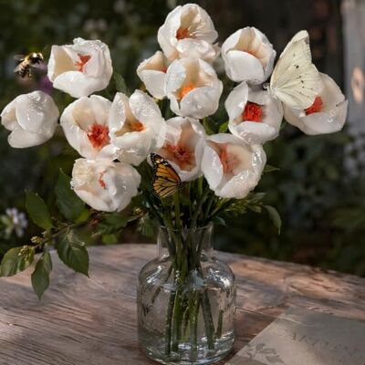 Generic Handgefertigter Metall-Blumen-Gartenstecker für Vogelbad, Keramik-Bienenbad Deko-Schale fürs Zuhause: stilvolle Metall-Blumenornamente für Garten, Terrasse & Außenbereich – ideal als Vogelbad Generic Handgefertigter Metall-Blumen-Gartenstecker für Vogelbad, Keramik-Bienenbad Deko-Schale fürs Zuhause: stilvolle Metall-Blumenornamente für Garten, Terrasse & Außenbereich – ideal als Vogelbad