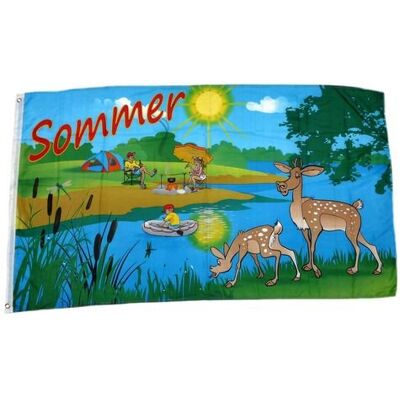 FahnenMax Fahne Flagge Sommer See Urlaub 60 x 90 cm FahnenMax Fahne Flagge Sommer See Urlaub 60 x 90 cm