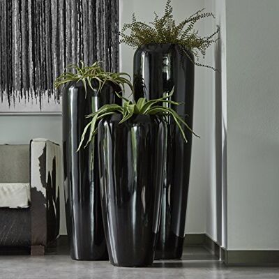 Klocke Dekorationsbedarf Moderne & Hochwertige Pflanzvase/Pflanzkübel – Medium: 100cm Hochglanz Schwarz Fiberglas Mit Einsatz – Indoor & Outdoor – Wetterbeständig & Frostsicher – Vase/Kübel Klocke Dekorationsbedarf Moderne & Hochwertige Pflanzvase/Pflanzkübel – Medium: 100cm Hochglanz Schwarz Fiberglas Mit Einsatz – Indoor & Outdoor – Wetterbeständig & Frostsicher – Vase/Kübel