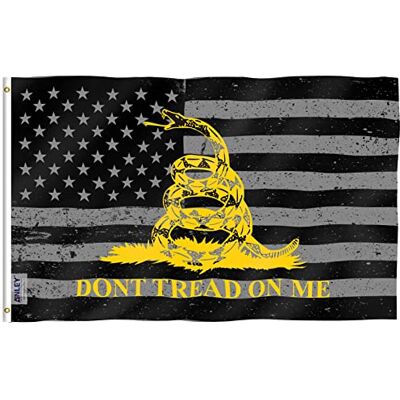 Anley Fly Breeze 3x5 Fuß Nicht auf mich treten Gadsden Schwarze amerikanische Flagge Canvas-Header und Doppelnähte Patriotische gelbe Schlange USA-Flaggen Polyester mit Messingösen 3 X 5 Ft Anley Fly Breeze 3x5 Fuß Nicht auf mich treten Gadsden Schwarze amerikanische Flagge Canvas-Header und Doppelnähte Patriotische gelbe Schlange USA-Flaggen Polyester mit Messingösen 3 X 5 Ft