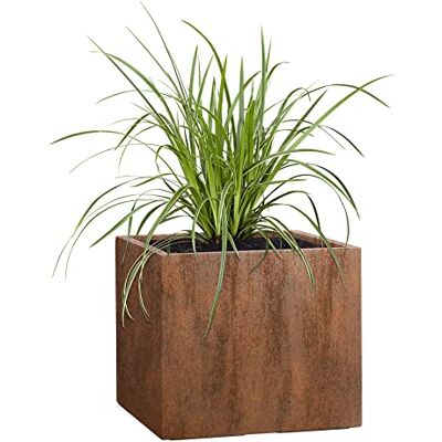 Pflanzwerk ® Pflanzkübel Fiberglas Cube Rost Braun 28x28x28cm XXL *Frostbeständig* *UV-Schutz* *Qualitätsware* Pflanzwerk ® Pflanzkübel Fiberglas Cube Rost Braun 28x28x28cm XXL *Frostbeständig* *UV-Schutz* *Qualitätsware*