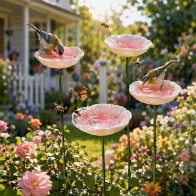 Generic Handgefertigter Metall-Blumen-Gartenstecker für Vogelbad, Keramik-Bienenbad Deko-Schale fürs Zuhause: stilvolle Metall-Blumenornamente für Garten, Terrasse & Außenbereich – ideal als Vogelbad Generic Handgefertigter Metall-Blumen-Gartenstecker für Vogelbad, Keramik-Bienenbad Deko-Schale fürs Zuhause: stilvolle Metall-Blumenornamente für Garten, Terrasse & Außenbereich – ideal als Vogelbad