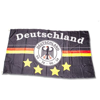 Unbekannt Fahne 150 x 250 cm Deutschland 4 Sterne Schwarz Flagge Hissflagge Hißfahne Unbekannt Fahne 150 x 250 cm Deutschland 4 Sterne Schwarz Flagge Hissflagge Hißfahne