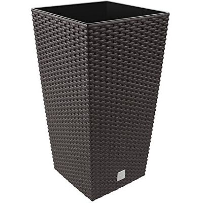 Prosperplast 49 Liter Pflanzkübel Blumenkübel in Rattan-Optik inkl. Einsatz braun Rato Serie viereckig Prosperplast 49 Liter Pflanzkübel Blumenkübel in Rattan-Optik inkl. Einsatz braun Rato Serie viereckig