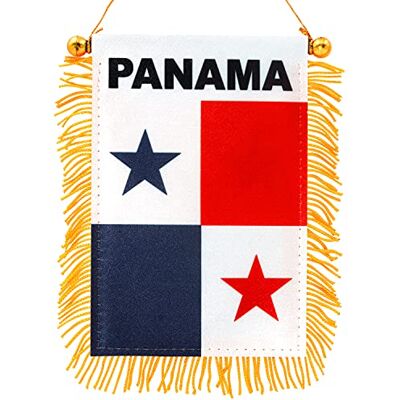 Anley 4 x 6 Zoll Panama Window Hanging Flag Rückspiegel & doppelseitig Panamaian Mini Banner mit Fransen und Saugnapf Anley 4 x 6 Zoll Panama Window Hanging Flag Rückspiegel & doppelseitig Panamaian Mini Banner mit Fransen und Saugnapf