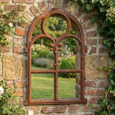 Antikas Stallfenster aus Gusseisen in Antik Optik ca. 72,5 x 45,5 cm Eisenfenster für Gartenmauer (rostig), rustikaler Look, Kirchenfenster Antikas Stallfenster aus Gusseisen in Antik Optik ca. 72,5 x 45,5 cm Eisenfenster für Gartenmauer (rostig), rustikaler Look, Kirchenfenster