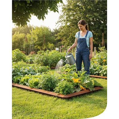 Bellissa Schneckenzaun einzeln Rasenkante Cortenstahl 100x20 cm Premium Beeteinfassung & Beetumrandung, langlebige Schneckenabwehr, Schneckenblech Bellissa Schneckenzaun einzeln Rasenkante Cortenstahl 100x20 cm Premium Beeteinfassung & Beetumrandung, langlebige Schneckenabwehr, Schneckenblech