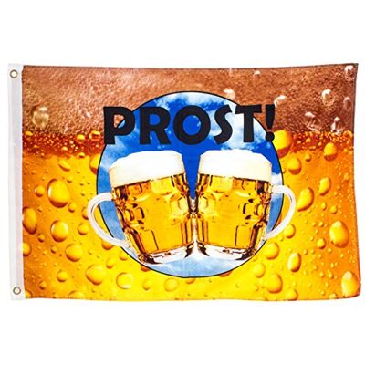 BRUBAKER Hissflagge 'Prost!' Fahne mit Bier-Motiv 60 x 90 cm zum Hissen BRUBAKER Hissflagge 'Prost!' Fahne mit Bier-Motiv 60 x 90 cm zum Hissen