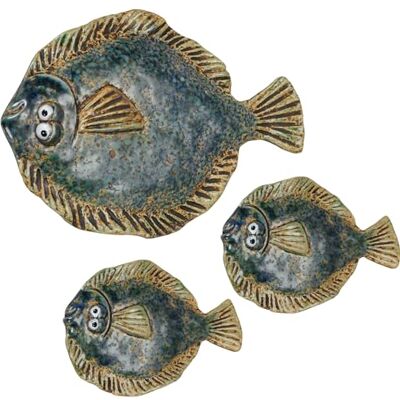 Storm Maritime Deko Keramik Fische 3er Set Lustige Gartenfigur Tischdeko Robuste Keramikfigur für Außen und Innen, Geschenk für Angler Storm Maritime Deko Keramik Fische 3er Set Lustige Gartenfigur Tischdeko Robuste Keramikfigur für Außen und Innen, Geschenk für Angler