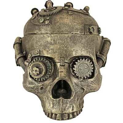 Design Toscano Steampunk Sicherheitsbehälter im Schädel-Design, Maße: 15 x 19 x 14 cm Design Toscano Steampunk Sicherheitsbehälter im Schädel-Design, Maße: 15 x 19 x 14 cm
