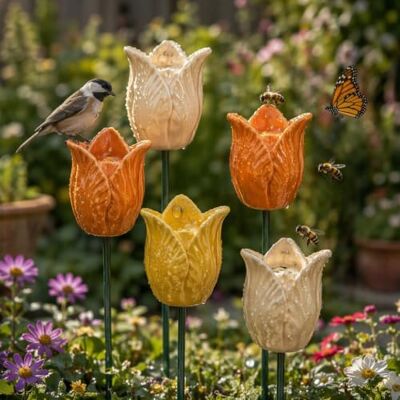 Generic Blume Bienentränke für den Garten,Keramik Blumen Insektentränke auf Stab,Blüte Gartenstecker Garten Geschenk Futternapf Für Honig, Spenders,Outdoor, Hof, Terrasse(3 Stück) (6pcs-A2) Generic Blume Bienentränke für den Garten,Keramik Blumen Insektentränke auf Stab,Blüte Gartenstecker Garten Geschenk Futternapf Für Honig, Spenders,Outdoor, Hof, Terrasse(3 Stück) (6pcs-A2)