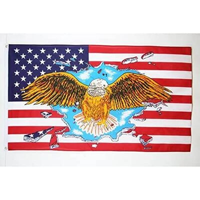 AZ FLAG Flagge Usa Mit Gelbem Adler 150x90 cm Vereinigten Staaten Von Amerika Fahne 100% Polyester mit Messing-Ösen 110g AZ FLAG Flagge Usa Mit Gelbem Adler 150x90 cm Vereinigten Staaten Von Amerika Fahne 100% Polyester mit Messing-Ösen 110g
