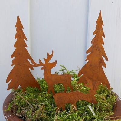 Storm Gartenstecker Elch und Tanne 4er Set zum Stecken Rostdeko für Advent Weihnachten Storm Gartenstecker Elch und Tanne 4er Set zum Stecken Rostdeko für Advent Weihnachten