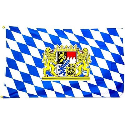 FahnenMax Flaggenking Fahne Flagge Freistaat Bayern Löwe ohne Schrift, mehrfarbig, 150 x 90 x 1 cm, 16995 FahnenMax Flaggenking Fahne Flagge Freistaat Bayern Löwe ohne Schrift, mehrfarbig, 150 x 90 x 1 cm, 16995