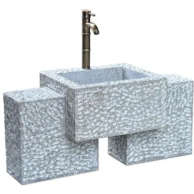 Dehner Gartenbrunnen Gmunden, grau, ca. 95 x 75 x 45 cm Outdoor-Brunnen, Granit Dehner Gartenbrunnen Gmunden, grau, ca. 95 x 75 x 45 cm Outdoor-Brunnen, Granit