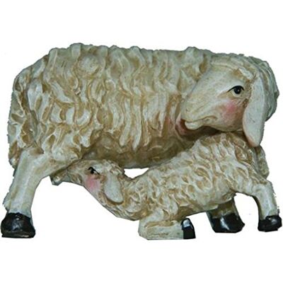 Unbekannt Krippenfiguren Mutterschaf mit Lamm Höhe 3,1cm geeignet für 11-13cm Figuren Unbekannt Krippenfiguren Mutterschaf mit Lamm Höhe 3,1cm geeignet für 11-13cm Figuren