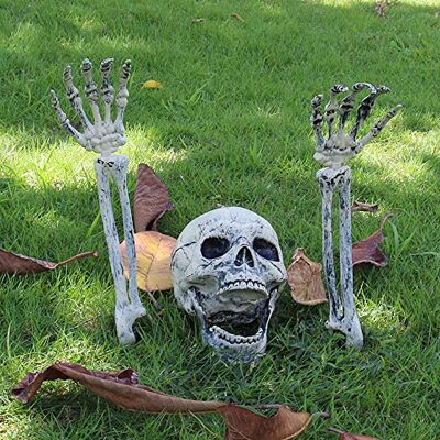 AISENO Realistische Skelett Einsatz Halloween Dekorationen für Rasen Einsatz Garten Halloween Skelett Dekoration AISENO Realistische Skelett Einsatz Halloween Dekorationen für Rasen Einsatz Garten Halloween Skelett Dekoration