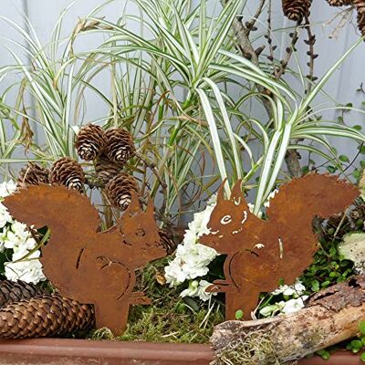 Storm Beetstecker Rostdeko Eichhörnchen 2er Set Gartenstecker Metall Blumendeko Topfdeko Storm Beetstecker Rostdeko Eichhörnchen 2er Set Gartenstecker Metall Blumendeko Topfdeko