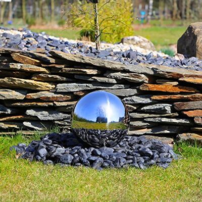CLGarden Edelstahl Springbrunnen Kugel 20cm Ø poliert für Gartenbrunnen Kugelbrunnen Wasserspiel CLGarden Edelstahl Springbrunnen Kugel 20cm Ø poliert für Gartenbrunnen Kugelbrunnen Wasserspiel