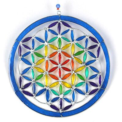 Fenster Hängedeko Sonnenfänger – Handgemachter Suncatcher für magische Lichtspiele – Fensterdeko und Gartendekon – Handbemalte Fensterdekoration Motiv Blume Fenster Hängedeko Sonnenfänger – Handgemachter Suncatcher für magische Lichtspiele – Fensterdeko und Gartendekon – Handbemalte Fensterdekoration Motiv Blume