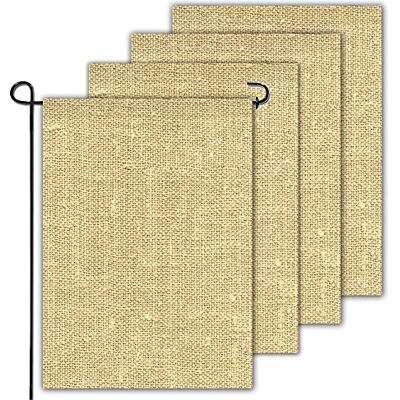 Anley Blank Sackleinen-Gartenflagge DIY personalisiertes Bastelbanner für benutzerdefinierte Gartendekoration im Freien Kreide, Farbe, Stickerei & Transferdruck Vinly 18 x 12,5 Zoll (4er Pack) Anley Blank Sackleinen-Gartenflagge DIY personalisiertes Bastelbanner für benutzerdefinierte Gartendekoration im Freien Kreide, Farbe, Stickerei & Transferdruck Vinly 18 x 12,5 Zoll (4er Pack)
