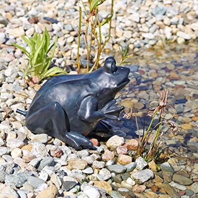 CLGarden Wasserspeier Figur Frosch für Teich Wasser Springbrunnen Teichfigur schwarz/anthrazit CLGarden Wasserspeier Figur Frosch für Teich Wasser Springbrunnen Teichfigur schwarz/anthrazit