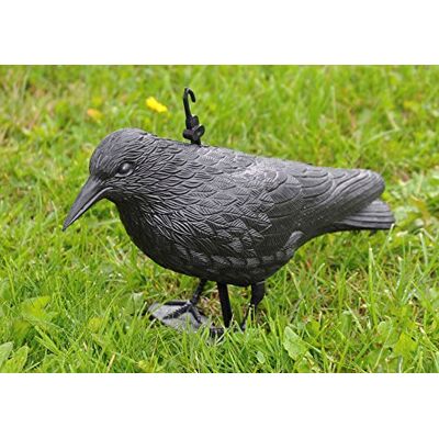 Spetebo Taubenschreck Rabe sitzend Vogelschreck in schwarz Spetebo Taubenschreck Rabe sitzend Vogelschreck in schwarz