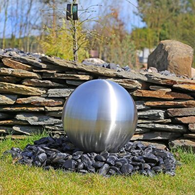 CLGarden Edelstahlkugel 38cm für Springbrunnen rostfreie Kugel aus matt gebürstetem Edelstahl DIY Gartenbrunnen Wasserspiel Kugelbrunnen für draußen CLGarden Edelstahlkugel 38cm für Springbrunnen rostfreie Kugel aus matt gebürstetem Edelstahl DIY Gartenbrunnen Wasserspiel Kugelbrunnen für draußen