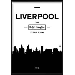 Liverpool Wandkunst - Skyline Stadtbild Druck - A3 Poster Liverpool Wandkunst - Skyline Stadtbild Druck - A3 Poster