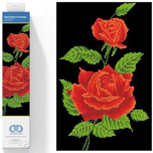 DIAMOND DOTZ 2524920 Original 5D Diamond Painting Set, Rote Rosen, DIY Diamant-Malerei-Kit mit runden Glitzersteinen für Erwachsene und Kinder ab 12 Jahren, Intermediate DIAMOND DOTZ 2524920 Original 5D Diamond Painting Set, Rote Rosen, DIY Diamant-Malerei-Kit mit runden Glitzersteinen für Erwachsene und Kinder ab 12 Jahren, Intermediate